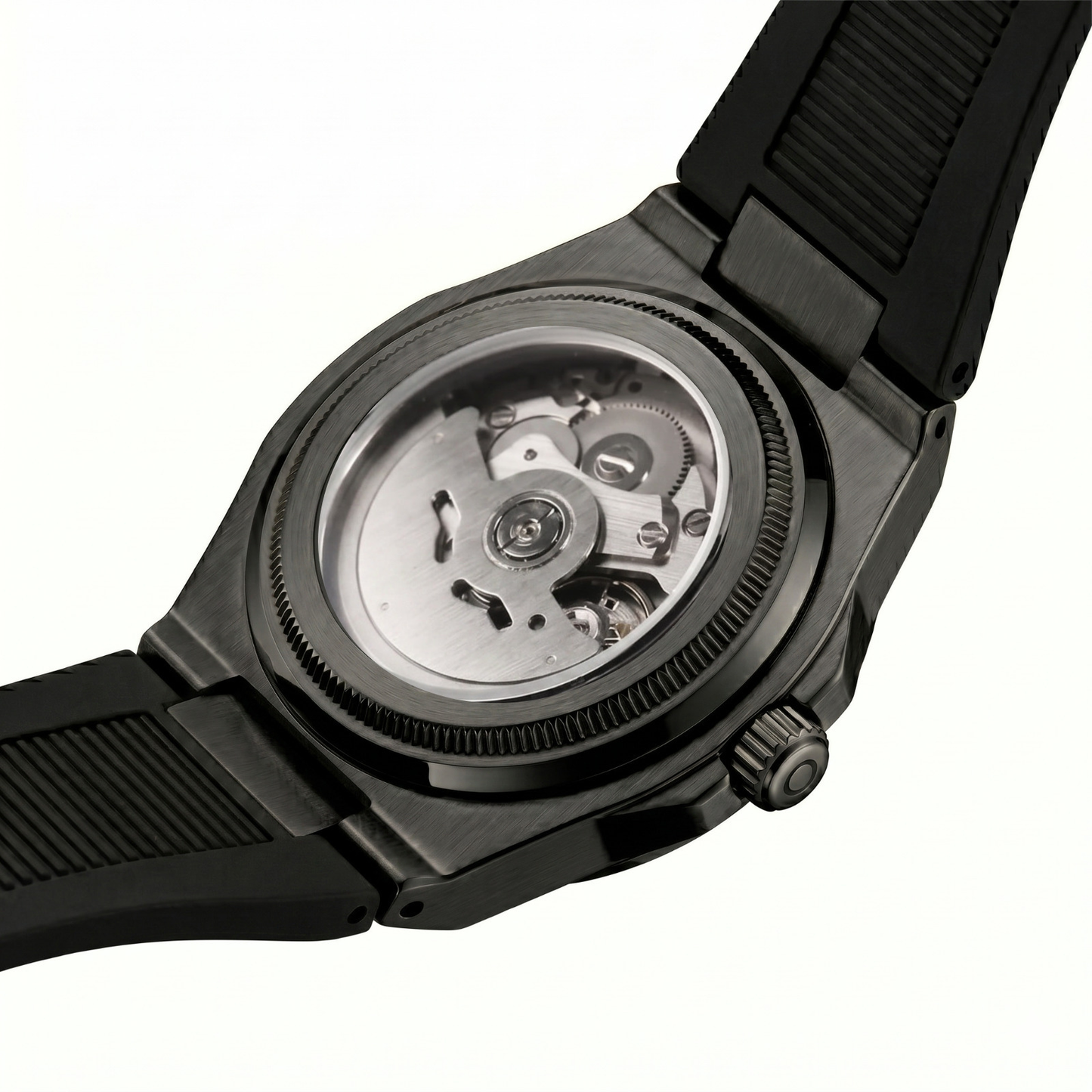 Valtor Black Steel White Dial Rubber