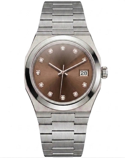 Tolaris Silver Steel Brown Dial