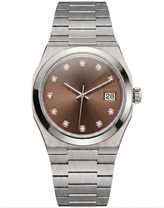 Tolaris Silver Steel Brown Dial