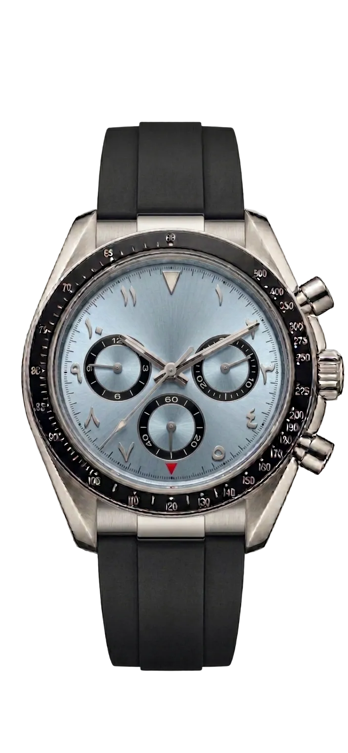 Torvex Silver Steel Ice Blue Dial