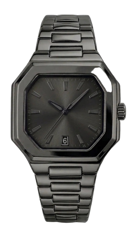 Montier Black Steel Black Dial