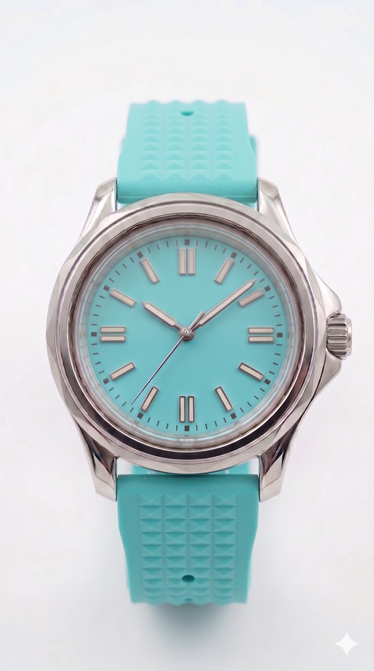 Nexor Silver Steel Turquoise Dial