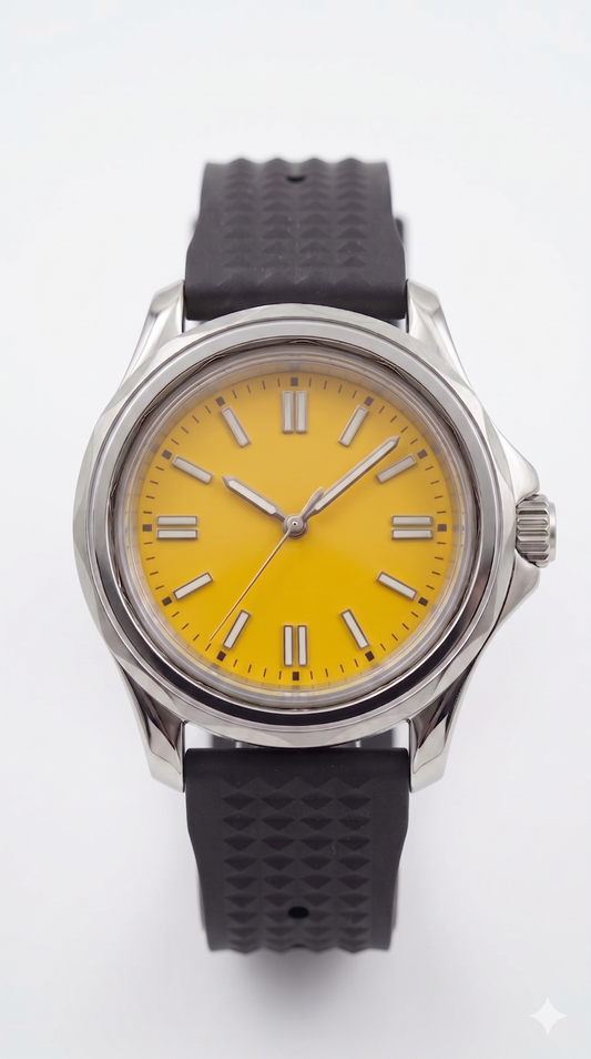 Nexor Silver Steel YELLOW Dial