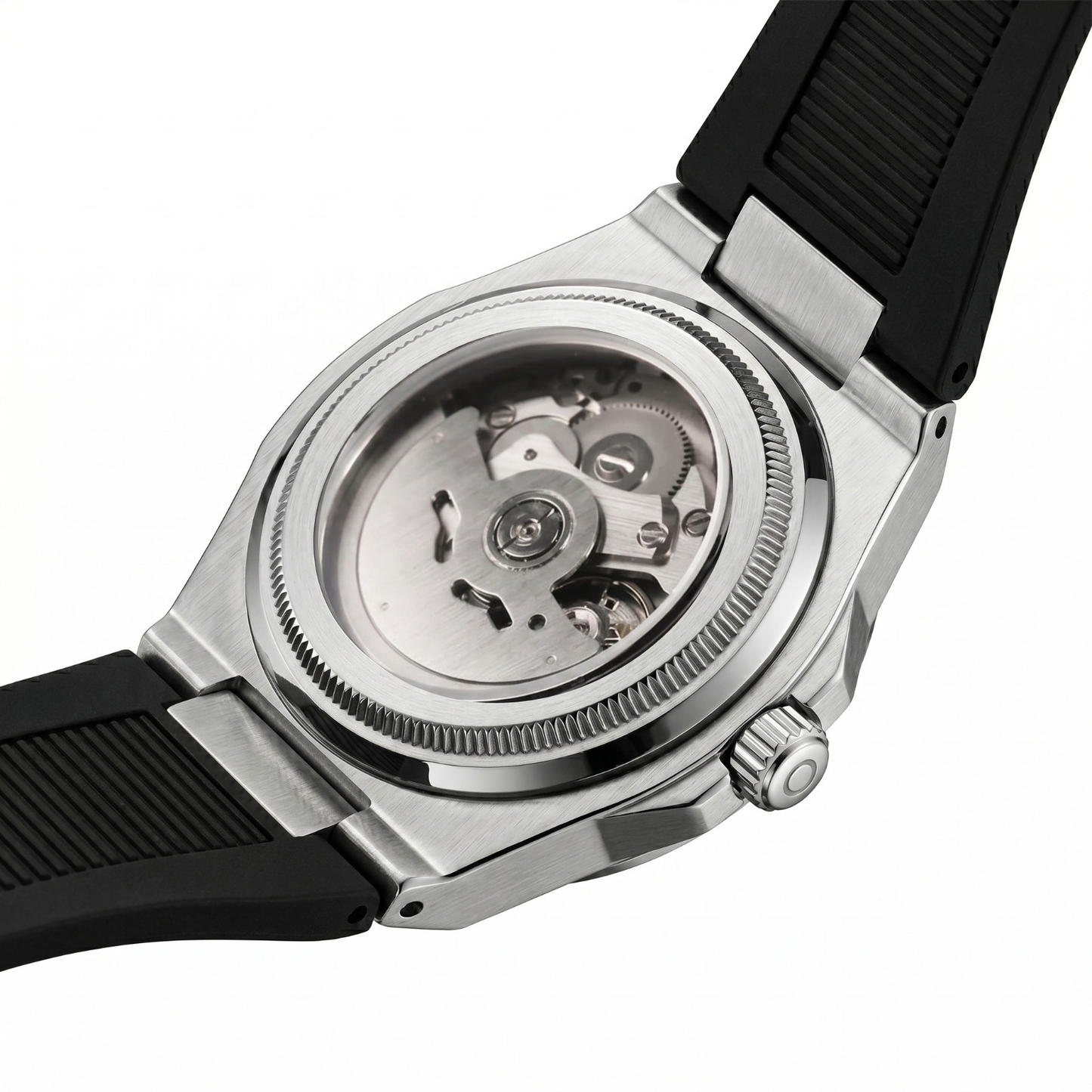 Valtor Silver Steel White Dial Rubber