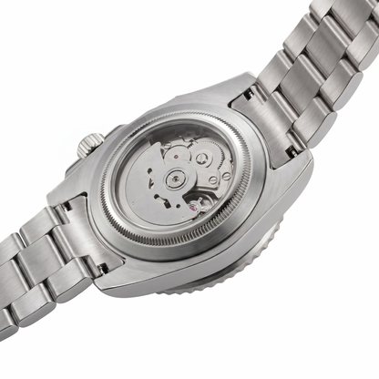 Navex Silver Steel Black Dial