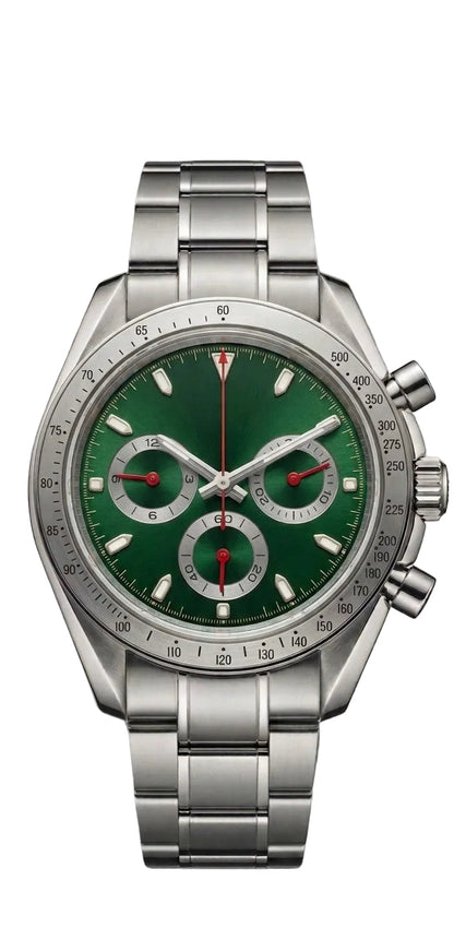Torvex Silver Steel Green Dial