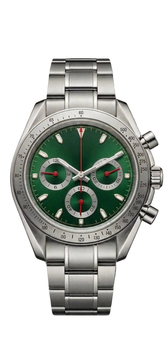 Torvex Silver Steel Green Dial