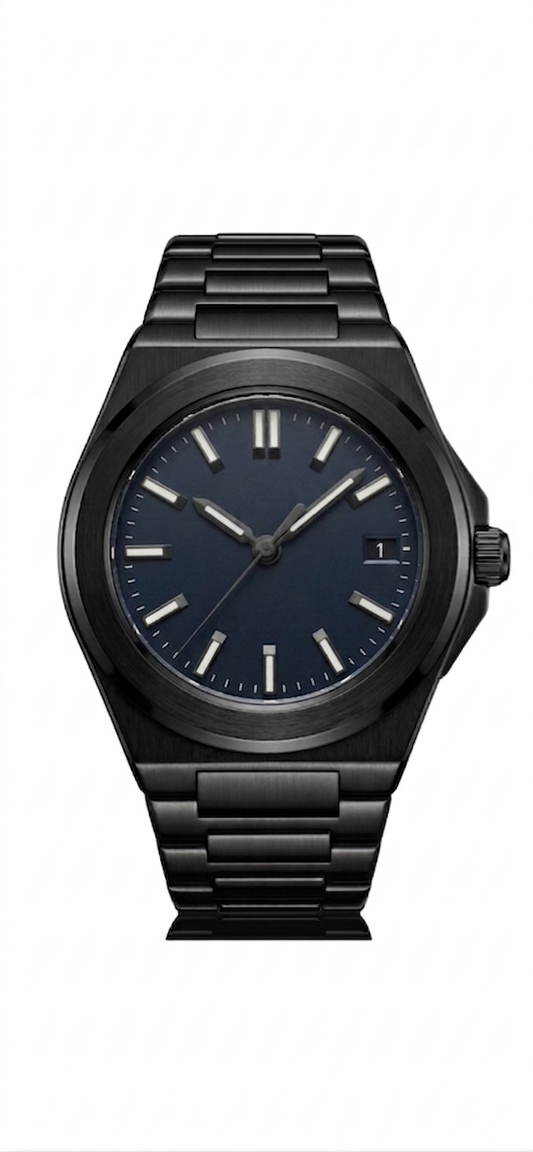 Valtor Black Steel Blue Dial