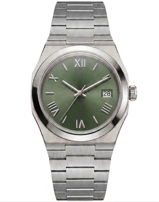 Tolaris Silver Steel Olive Dial