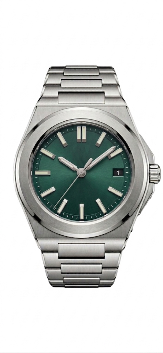 Valtor Silver Steel Green Dial