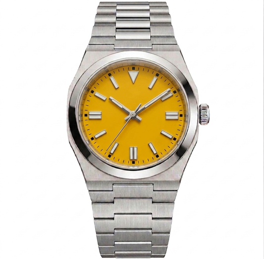 Oris Silver Steel Yellow Dial