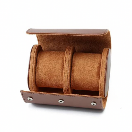 2-Piece Watch Travel Set (Brown)