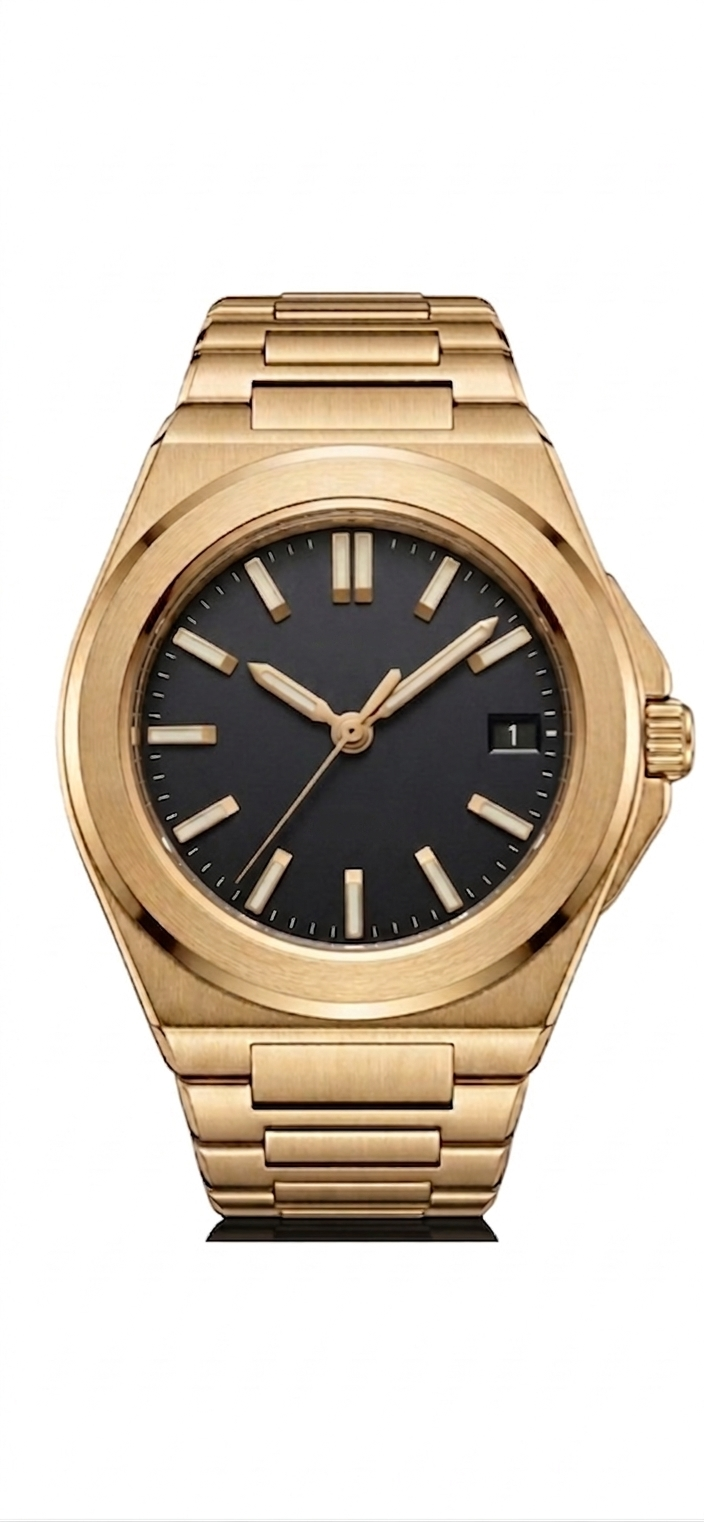 Valtor Gold Steel Black Dial