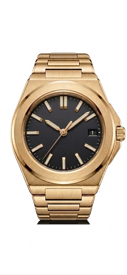 Valtor Gold Steel Black Dial