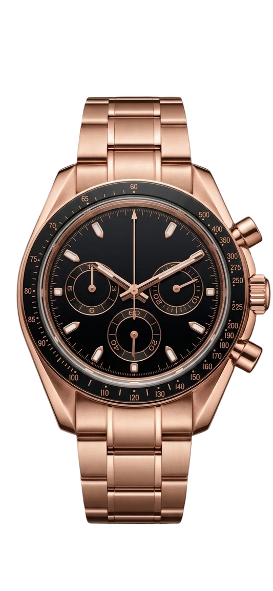 Torvex Rose Steel Black Dial