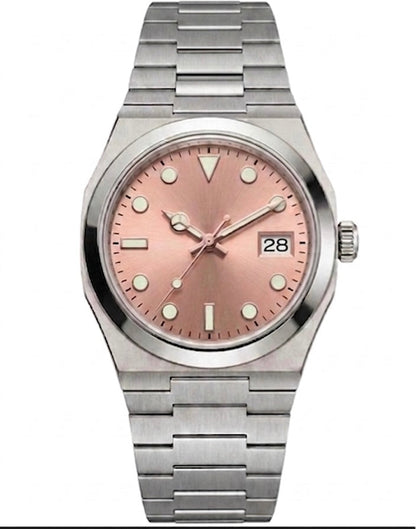 Tolaris Silver Steel Pink Dial