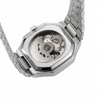 Montier Silver Steel Green Dial