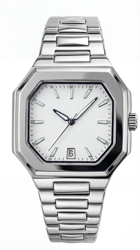 Montier Silver Steel White Dial
