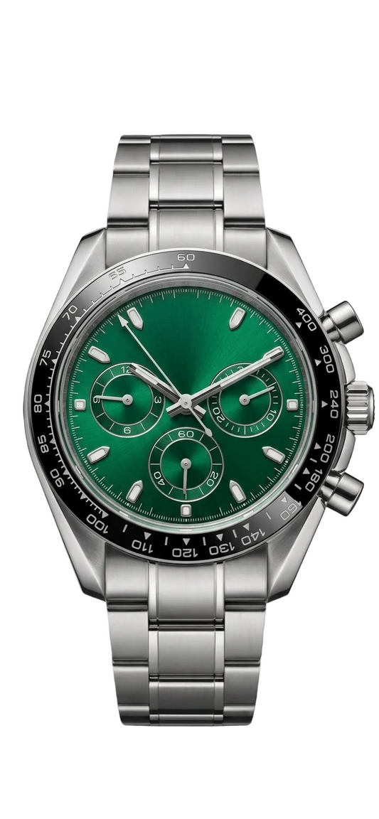 Torvex Silver Steel Green Dial